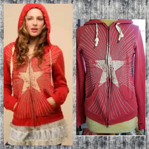 Free People Jackets & Blazers - RARE HTF We the Free People Distressed zip Hoodie